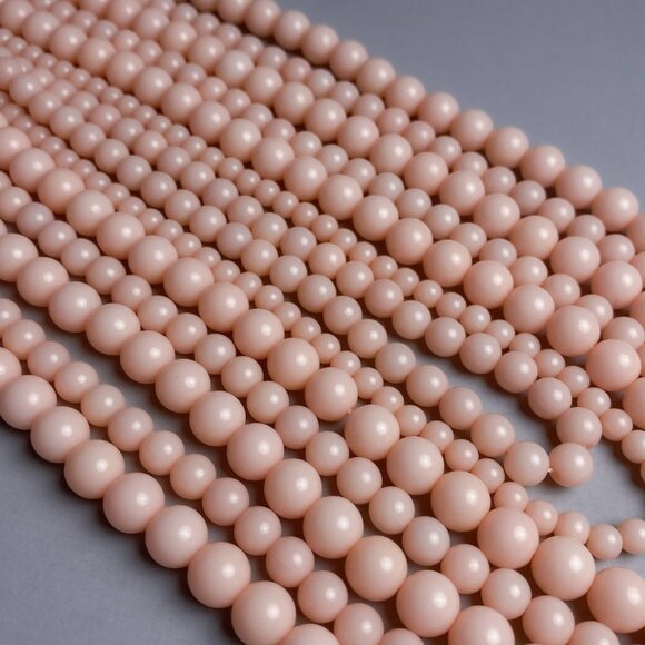 Baublebar Mutli Strand Layered Pastel Pink Peach Beaded Large Statement Necklace - Picture 7 of 12